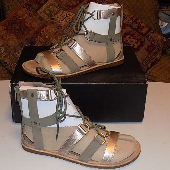 Sorel Ella lace up Sage leather EU39 US8 - Picture 5 of 13